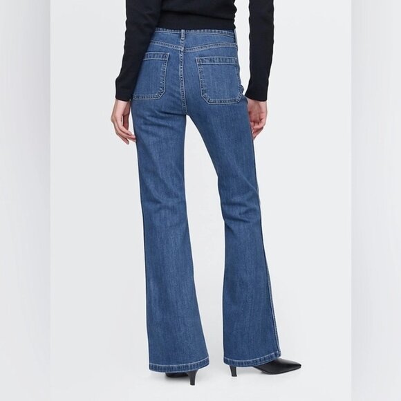 Gap 70's Flare H/R Medium Indigo Style S/703509-00 Patch Pocket Jean Sz 25/0 Reg - Picture 3 of 16